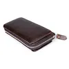 GENODERN New Long Purses for Men Genuine Leather Men Wallets with Multi Card Holders Brown Cowhide Function Men's Clutch Wallets ► Photo 2/6