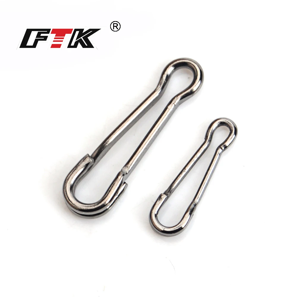 

FTK 5PCS/Lot 1 Pack 2# 4# 6# Steel Fishing Swivel Hawaii Snap Fishing Hook Lure Connector Terminal Pesca Fishing Tackle