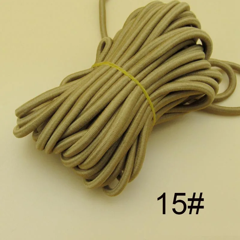 10 метров 5 мм экологически чистый круглый эластичный шнур мягкие эластичные ленты Веревка для детской одежды пояс для брюк DIY аксессуары для одежды - Цвет: 15
