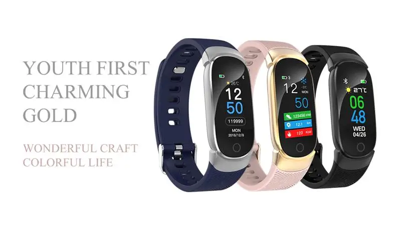 Женский умный фитнес-браслет, цветной экран, смарт-браслет, кровяное давление, пульсометр, часы для ios, android, носимые устройства