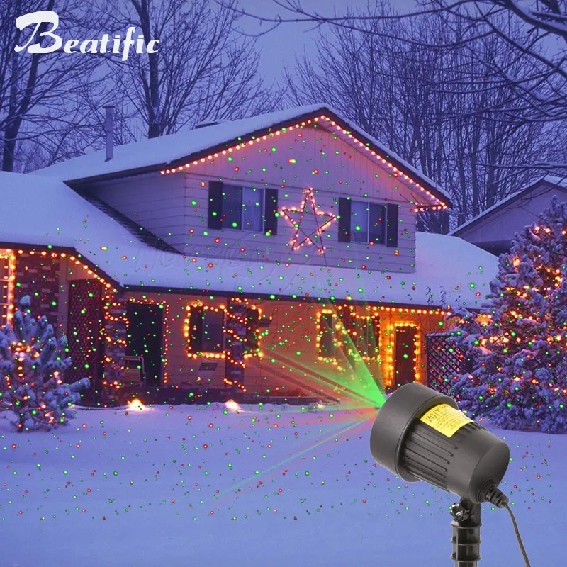 110 V 220 V Новый год Рождество сказочных огней открытый лазерный проектор душ для дома аксессуары красный зеленый праздничное освещение Декор