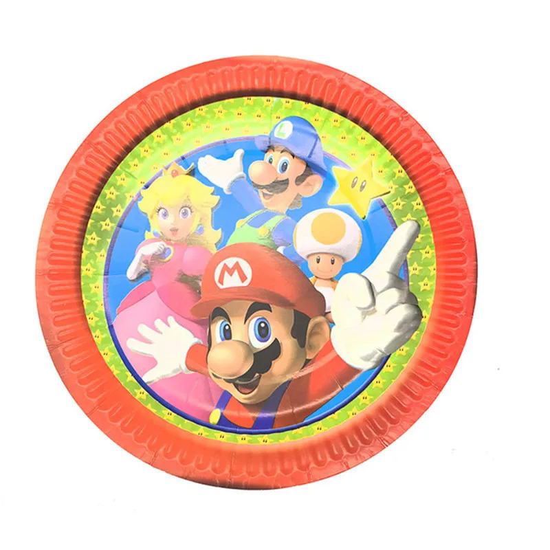 

10pcs/lot 7Inch Mario Theme Party Plates Cartoon Decoration Children Kid Birthday/Festival Party Plates Supplies Mario Favors