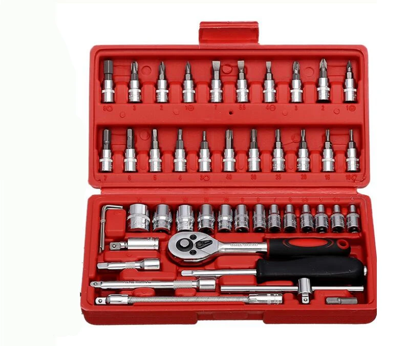 46 шт. Набор торцевых ключей для ремонта автомобиля 1/4 дюйма|set of|set of keysset torque wrenches |