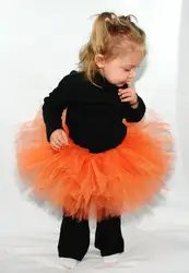 Orange Новые пушистый Тюль Дети Розовый фотографии юбка-пачка для девочек малышей Детский костюм бальный наряд балетная юбка-американка