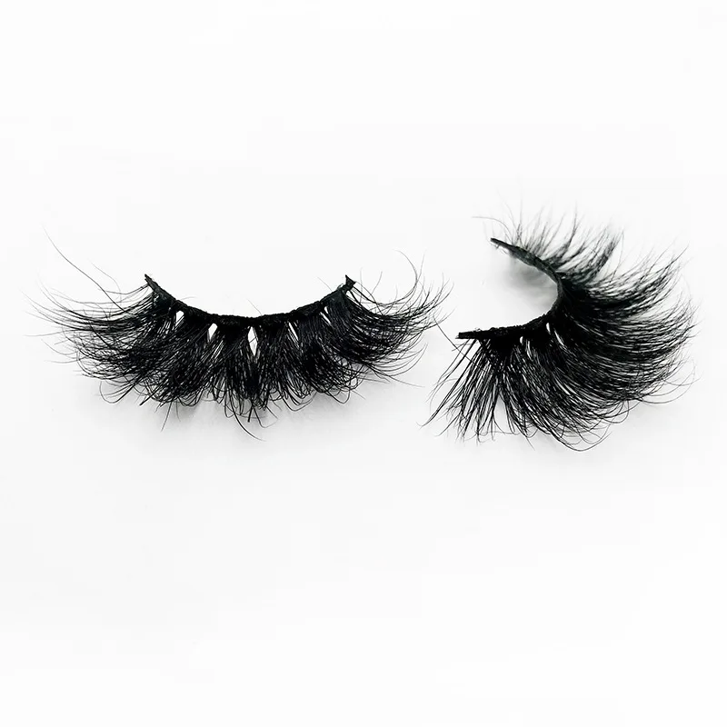 

1 Pairs Luxury 25mm long mink eyelashes Siberian Strips False 3D lashes natural thick lashes