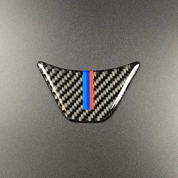 

For bmw x1 e84 2016 2017 2 gran tourer Interior Car Styling Carbon Fiber Steering Wheel Stickers M stripe Emblem 3D Stickers