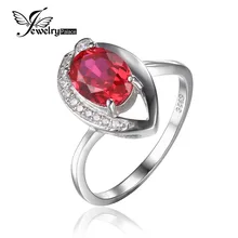 JewelryPalace Eye 1.4ct Created Pink Ruby Solitaire Ring Actual 925 Sterling Silver Wonderful Jewellery For Ladies Latest Design Get together Reward