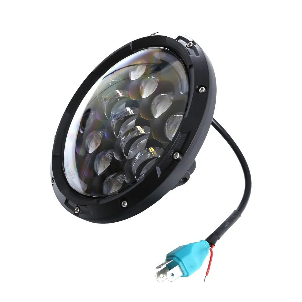 7 Inch 78w Round LED Projector Headlights with DRL Hilo Beam for Jeep Wrangler Jk Tj Harley Motorcycle (Pack of 1) (1)