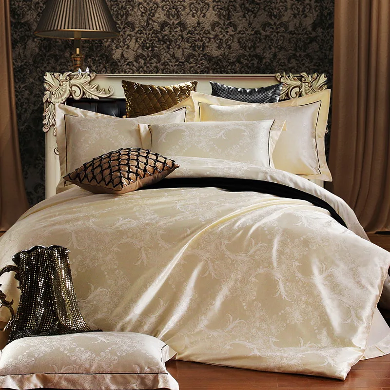LUCKY TEXTILE bedding set jacquard luxury cotton bed set bed cover