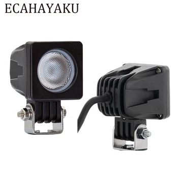 

ECAHAYAKU 2pcs 2 inch 10w led work light offroad spot flood lights 12v 24v for SUV truck motorcycle 4x4 4WD ATV fog Driving lamp