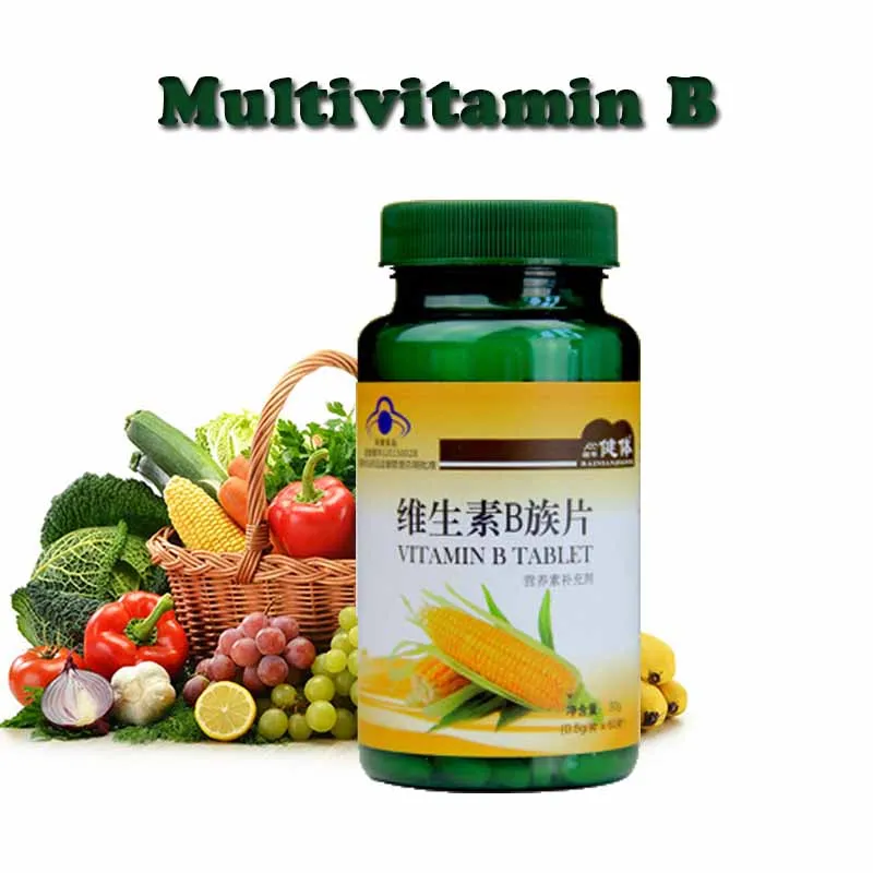 Pure Natural Multivitamin B Adult VB Vitamin B1 B2 B6 B12 Use For Relieve Fatigue Digestion Prevent Hair Loss Care Hair