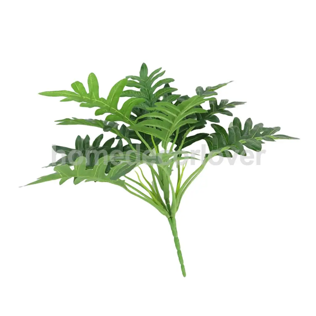 Artificial Plant Leaf Faux Foliage Leaves Plastic Flower for Home Decor Simulation Artificial Plants Vibrantly Colored