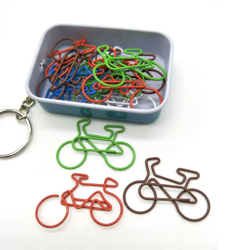 bicycle Велосипедный Спорт мотоциклетные Цвет мини-металлический зажим закладки клип Бумага металлические стационарные Зажимы офисные Интимные аксессуары Бумага Зажимы металла Зажимы - Цвет: bicycle