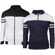 New Men's Casual Slim Plain Hoodie Jacket Fleece Zip Up Pockets Sweatshirt Hooded Zipper Striped Tops Plus Size Casual Jacket New Men's Casual Slim Plain Hoodie Jacket Fleece Zip Up Pockets Sweatshirt Hooded Zipper Striped Tops Plus Size Casual Jacket