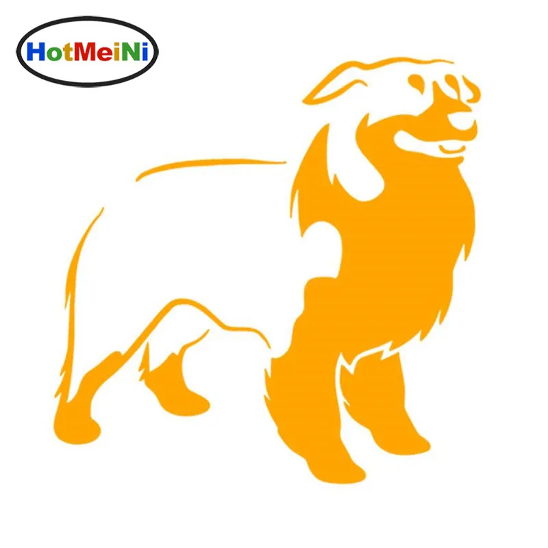HotMeiNi, автомобильный Стайлинг, Австралийская овчарка, наклейка на автомобиль, собака, животные, автомобильные наклейки s и Переводные картинки, 12,5*12,5 см - Название цвета: Оранжевый