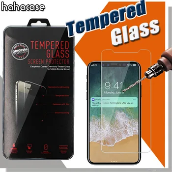 

50pcs Tempered Glass HD Film For iPhone 11 Pro Max XS XR X 8 7 6 6S Plus 5 5S SE Screen Protector 2.5D Arc Edge Clear With Box