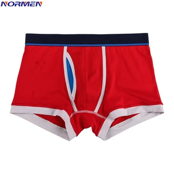 

NORMEN (3 Pcs/Lot) Mens Fashion Solid Color Boxers 95% Cotton Belt Patchwork Sexy Underwear Comfortable Breathable Gay Underwear