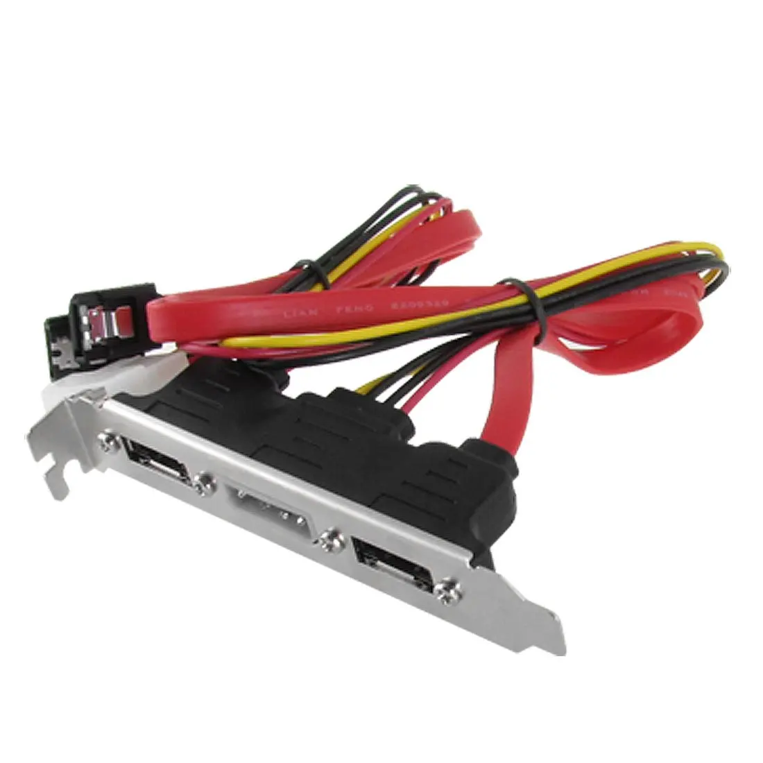 

TTKK Brand New 2-eSATA + 4 Pin Power Bracket Port to Female SATA Cable