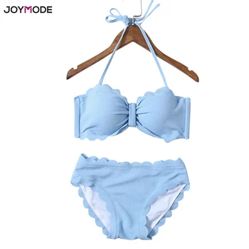 

JOYMODE Crochet Brazilian Bikini 2018 Swimwear Women Push Up Swimsuit Sexy Halter Bath Suit Biquini Maillot De Bian Beach Wear