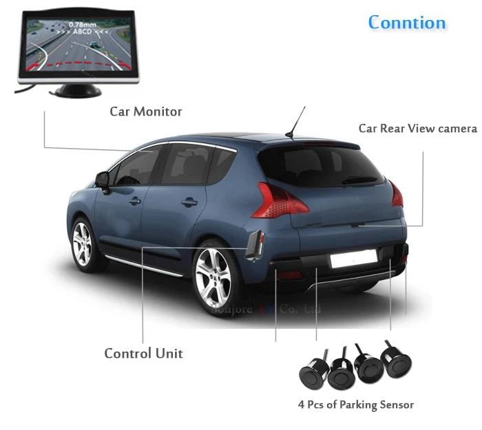 Koorinwoo парктроник 4 предупреждающие автомобильные Датчики парковки динамическая траектория автомобиля камера заднего вида TFT автомобильный монитор экран парктроник
