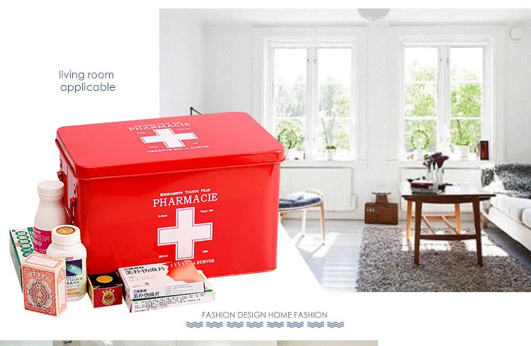 ORZ многослойная семейная медицинская металлическая коробка, медицинская коробка для хранения первой помощи, медицинская коробка для хранения