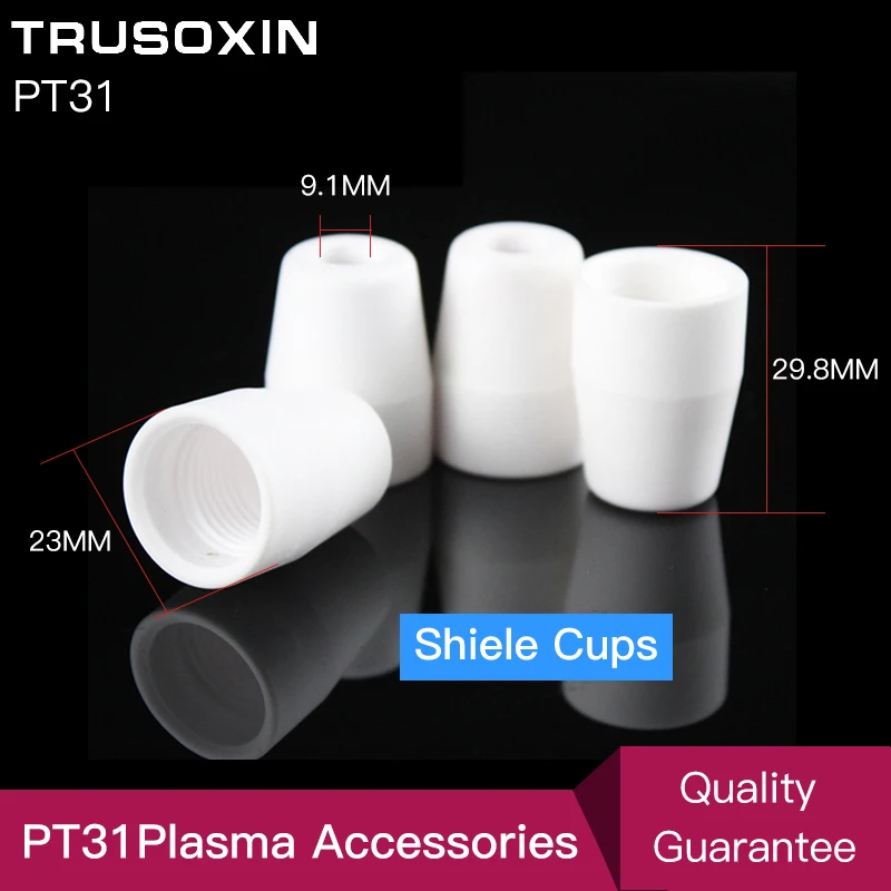 20 pcs PT31 Torch Consumables Cutting Shiled Cups for cut40 cut30 cut50 CT520 inverter plasma cutter