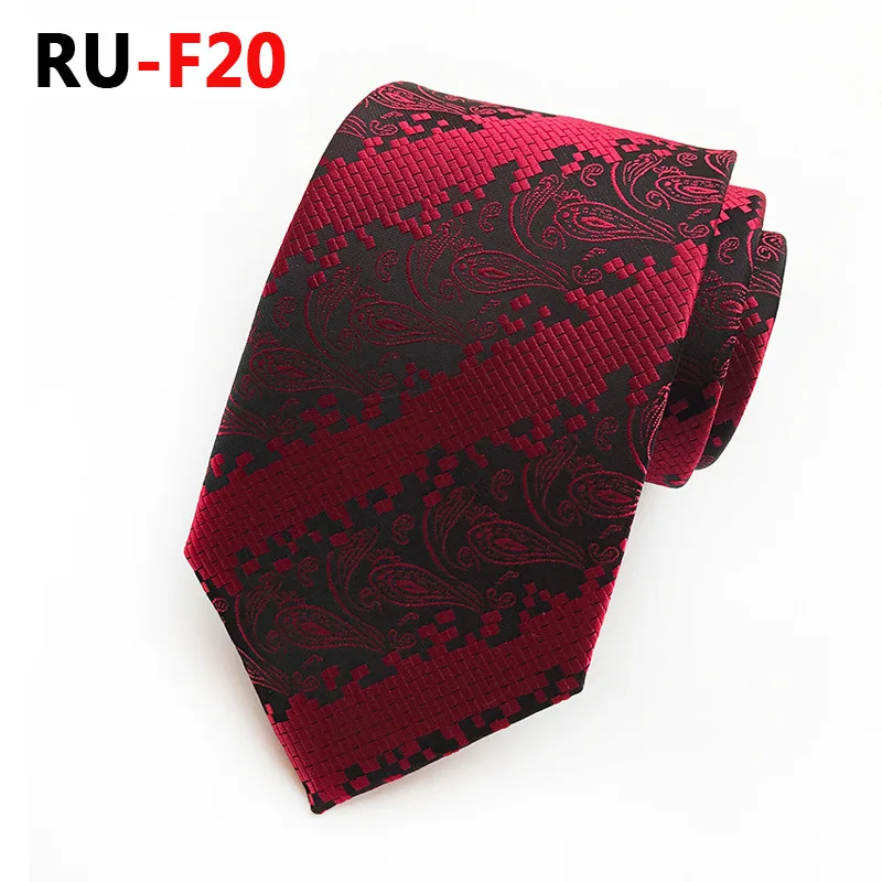 RU-F20 67 цветов, шелковый галстук для мужчин, жаккардовый, 8 см, Модный Цветочный галстук, деловой галстук для свадебной вечеринки, галстук, подарок для Него - Цвет: RU-F20