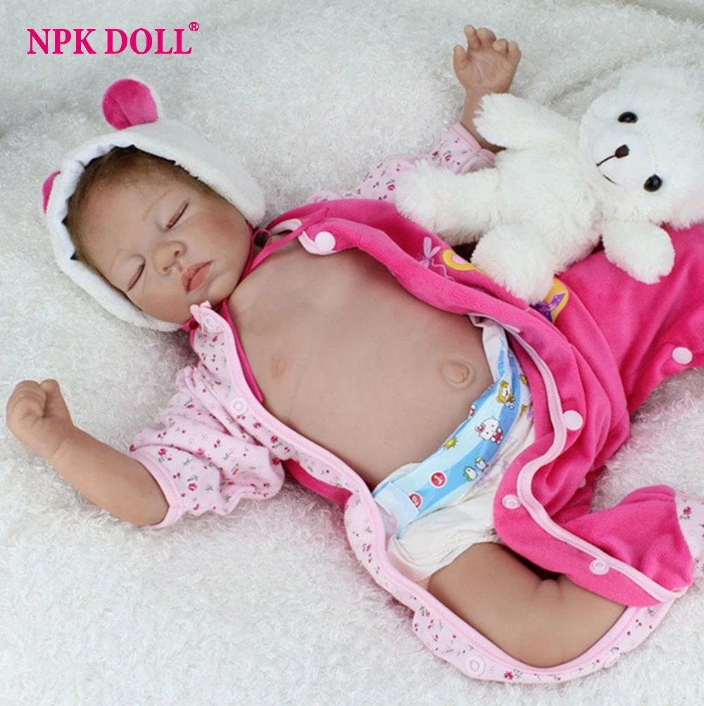 55 см силиконовые куклы Reborn для младенцев, реалистичные мягкие виниловые куклы Reborn Baby dolls Reborn 22"