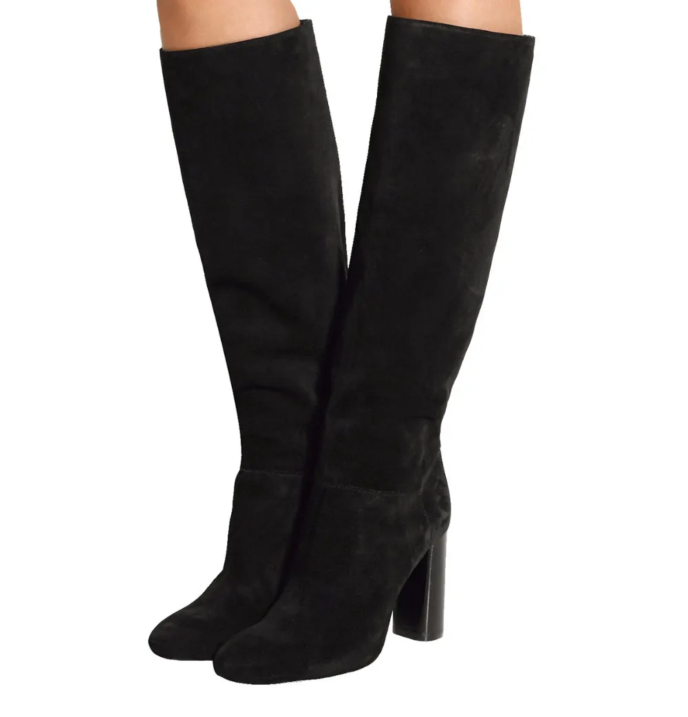 Pour Conception De En D'hiver Talons Noir Qualité Hauts Genou Date Longues Femmes Supérieure Daim Bottes Le Chaussures Marque Sur fxT6ZqAnB