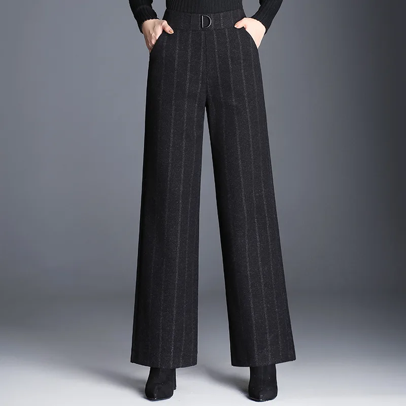

2019 New fashion striped wide leg pants loose casual pants