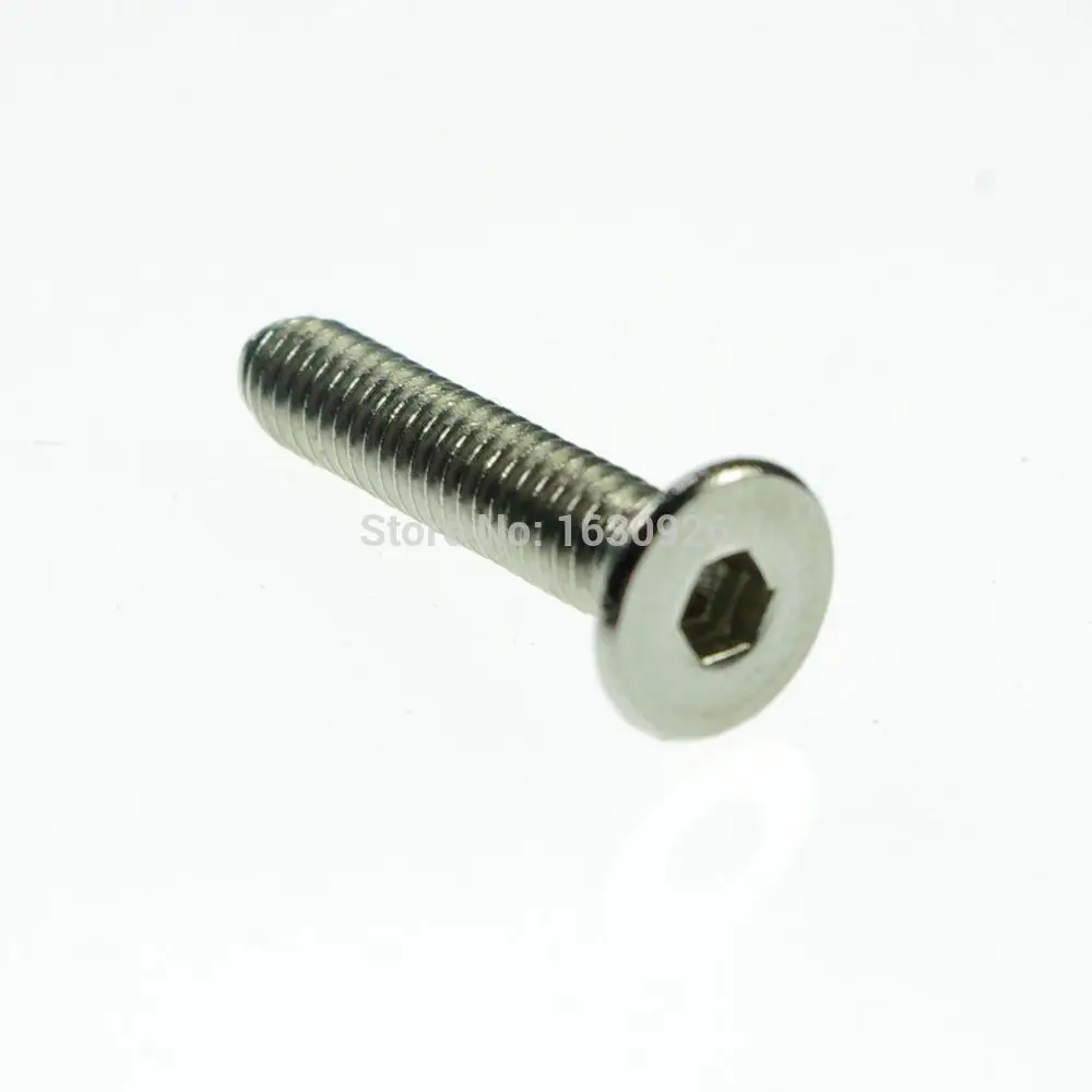 

50 pieces Metric Thread M4*6mm Stainless Steel Hex Socket Countersunk Screws