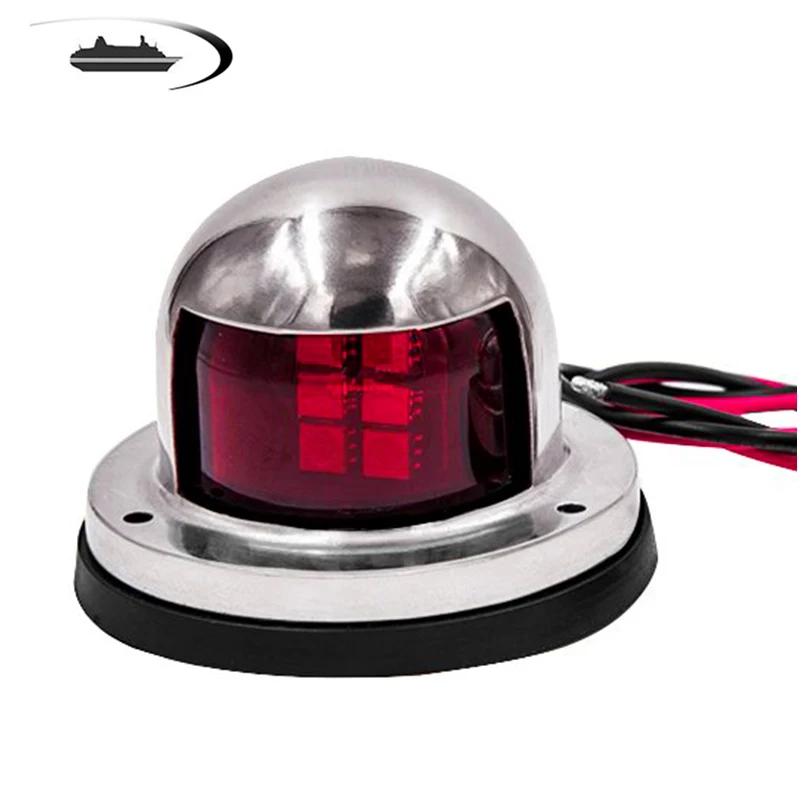 

Red/Green LED Boat Bow Navigation Light Sailing Signal Light for Marine Yacht Stainless Steel Sailing Warning Signal