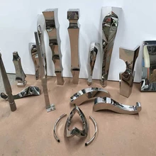 Стол из нержавеющей стали. Ножка для стола. Металлические ножки для мебели. Полу-готовых деталей