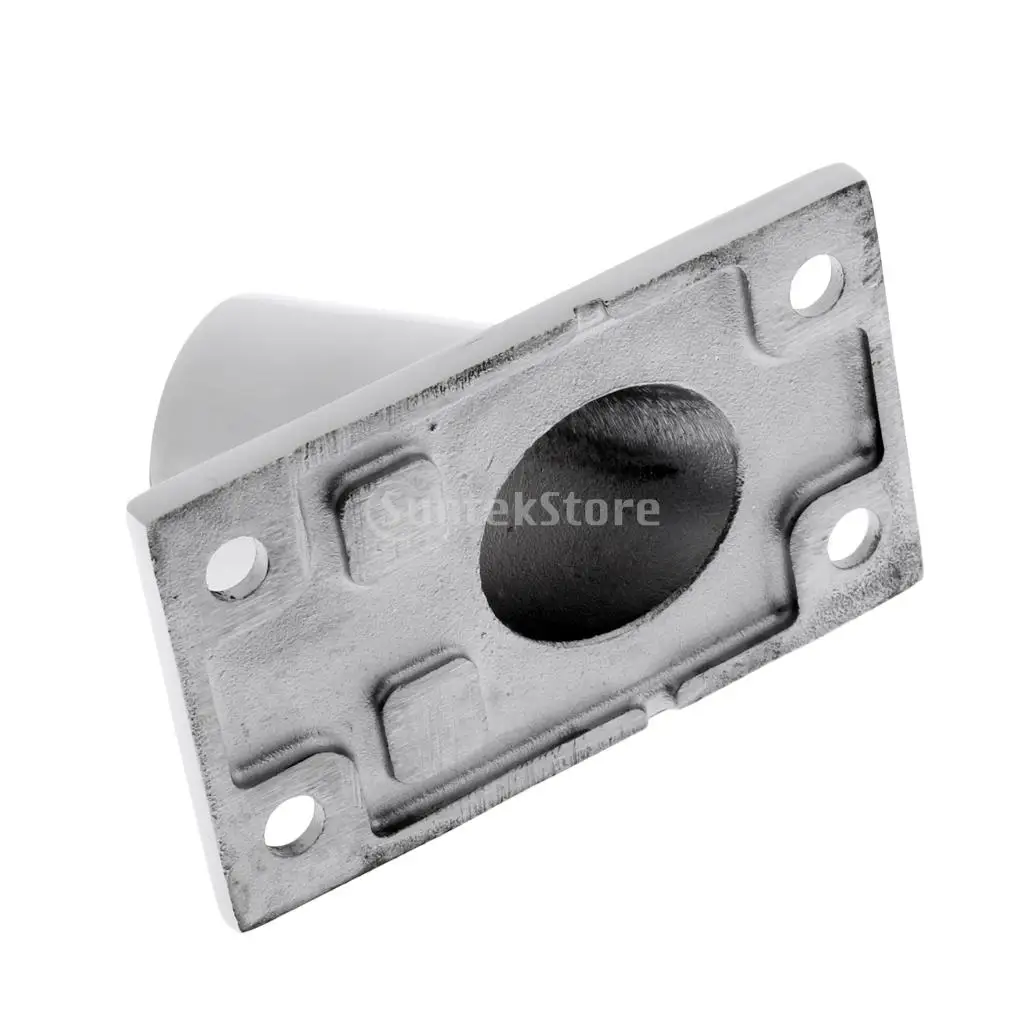 4 Pieces 7/8'' 60 Degree Boat Deck Square Base Marine Grade 316 Stainless Steel Hand Rail Fittings