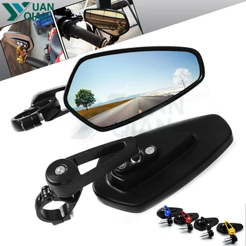 

Universal motorcycle handlebar end mirrors scooter Mirrors accessories for Kawasaki z750 z1000 er6n er6f YAMAHA KTM cafe racer