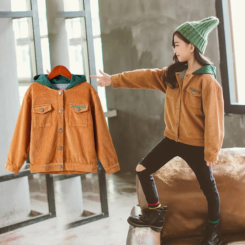 

Autumn Hooded Jackets For Girls 4 5 6 7 8 9 10 11 12 13 Year Teenage Kids Coat Autumn Korean Style Outwear Toddler Girl Clothing