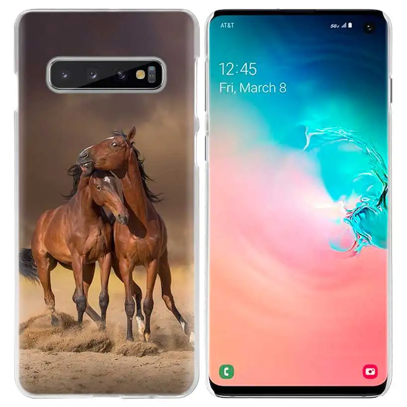 Horse чехол в виде животного для samsung Galaxy S10 5G S10e S9 S8 M30 M20 M10 J4 J6 плюс J8 Note 8 9 чистой твёрдой ПВХ чехол для телефона Fundas - Цвет: 05