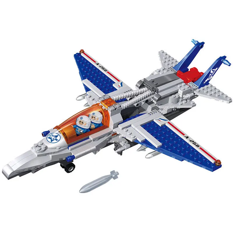  BanBao Military Fighter Army Aircraft Plane Building Blocks Bricks Educational Toys 8256 For Kids C