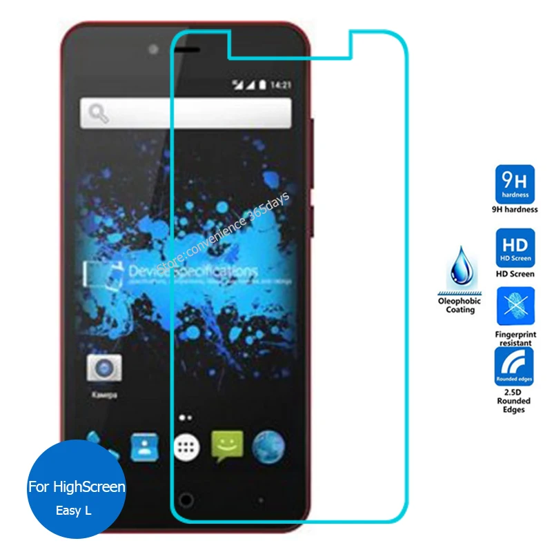

For HighScreen Easy L Pro Tempered Glass Screen Protector 2.5 9h Safety Protective Film on High Screen EasyL LPro