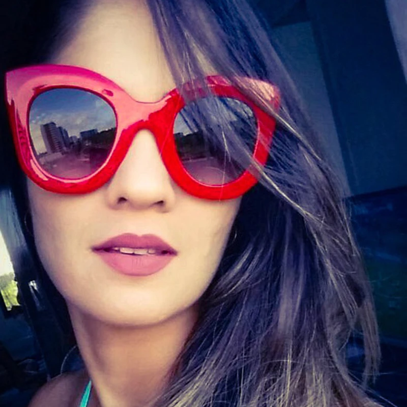 

ANEDF 2018 Fashion Sunglasses Women Luxury Brand Designer Sun glasses Female Rivet Shades Big Frame Style Eyewear UV400
