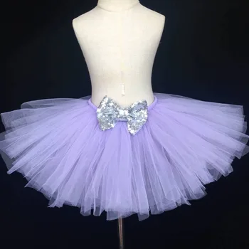 

Candy Color Girls Tutu Skirt Infant Baby Fluffy Tulle Pettiskirt Ballet Dance Skirts with Sequin Bow Kids Birthday Party Skirts