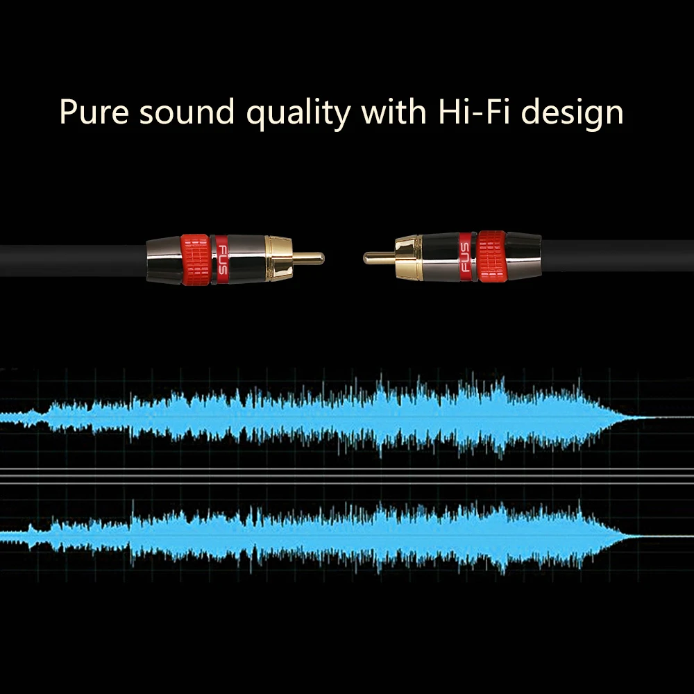 RCA коаксиальный кабель 1 м 2 3 5 металлический разъем для ТВ усилителя Hifi сабвуфер| |