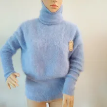 Натуральный норковый кашемировый Женский кашемировый свитер пуловеры вязаный чистый норковый жакет