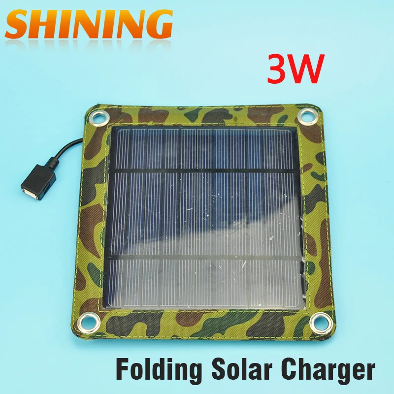 

3W Camping Travel Portable Solar Charger Solar Panel Cellphone Mobile Solar Panel Charging Kits Free Shipping