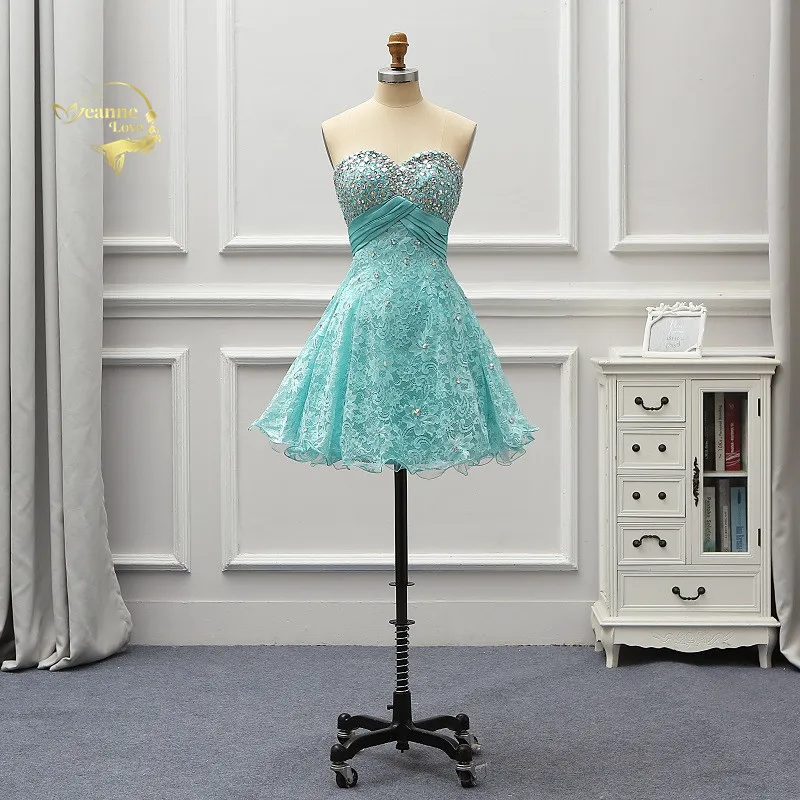 

Vestidos De Festa Lace Mini Cocktail Party Dresses Lace Up Strapless Vintage Club Homecoming Guest Dress Balo Elbiseleri JO12O