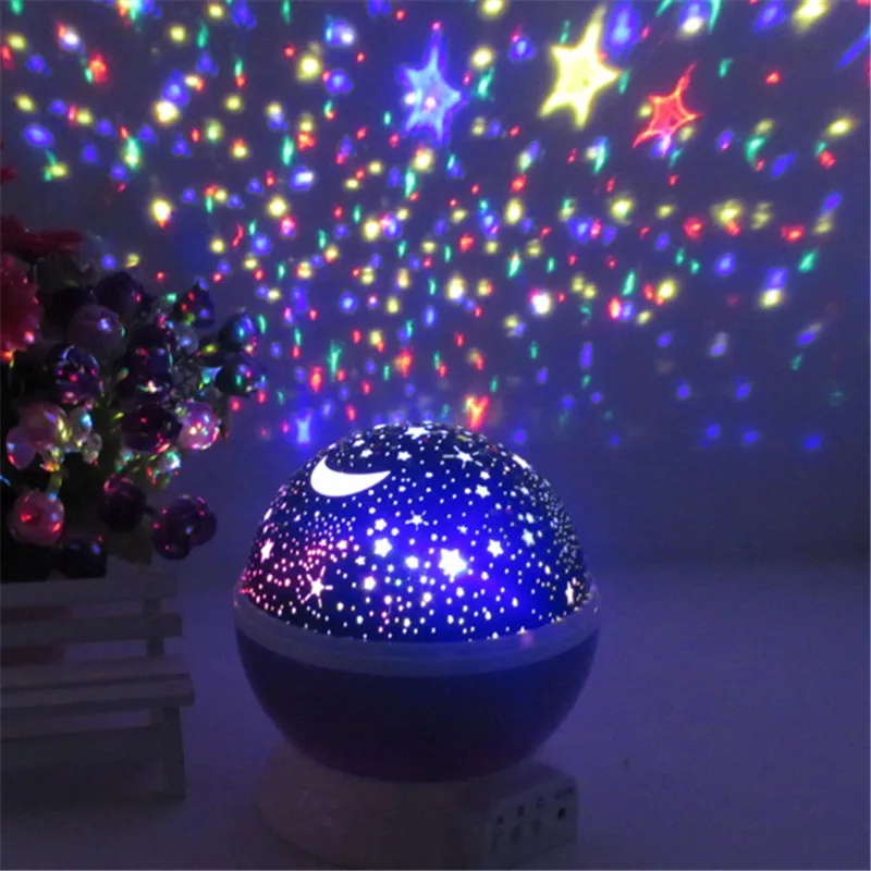 Stars Starry Sky LED Night Light Projector Luminaria Moon Novelty Table