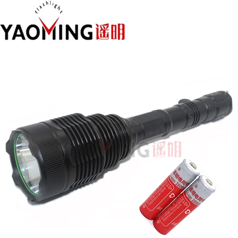 

18000LM High Power Lantern Rechargeable Led Flashlight Powerful Lamps Self Defense Linternas Police Lanterna + 2x18650 Battery