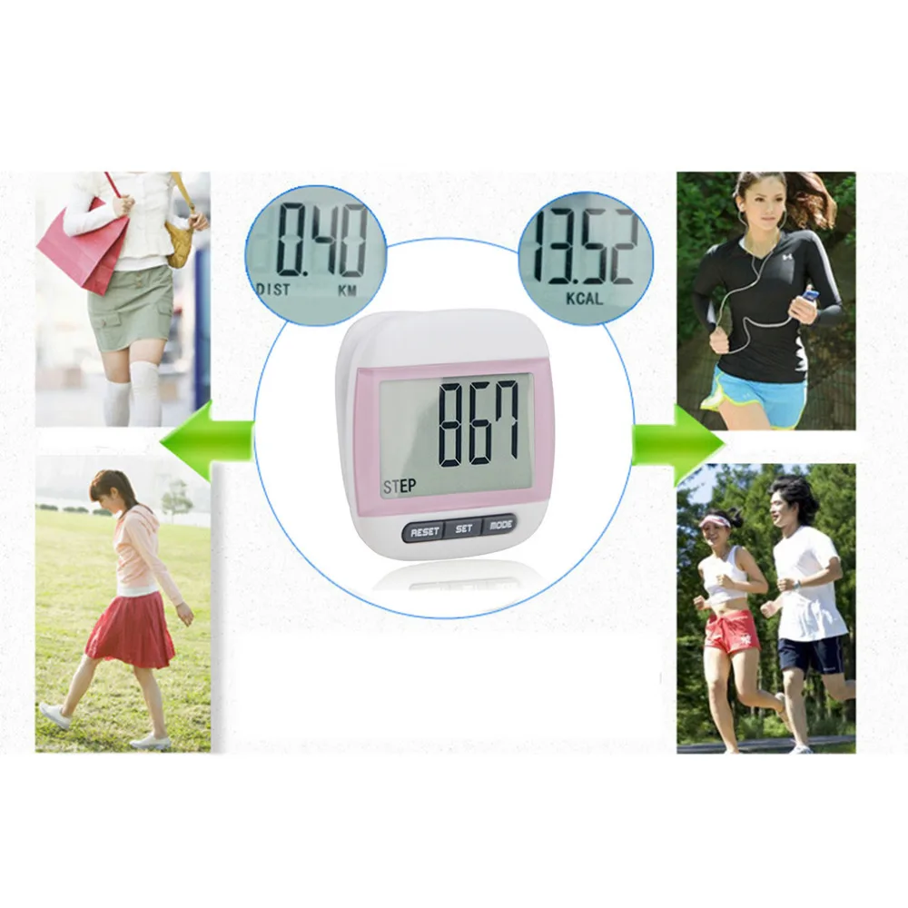 New MultiFunction Electronic Waterproof Pedometer Calories Counter Digital Running Step Counter