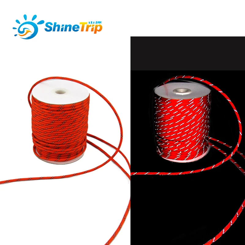 

ShineTrip 5MM Diameter Reflective Paracord String Windproof Tent Rope Guy Line For Camping Tent Kit Camping Reflective Guy Ropes