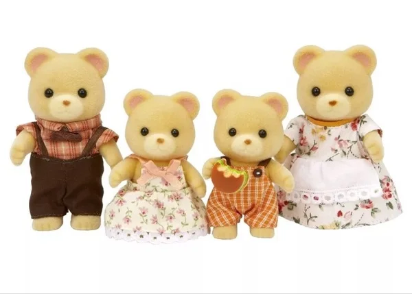 Bear family without original box Sylvanian Family mini size action Figures Anime Cartoon figures Toys Child Toys gift